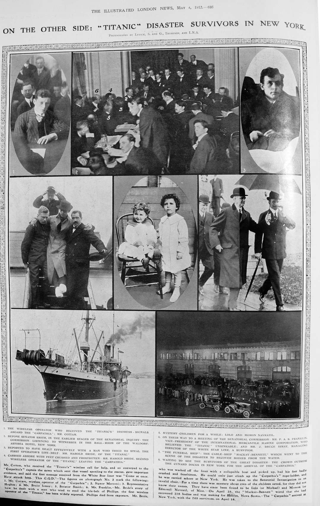 Titanic survivors in New York